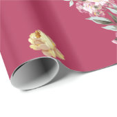 ピンクのヴィンテージのバラ ラッピングペーパー (ロールコーナー)