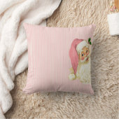 ピンクのヴィンテージのビクトリアンなサンタクロースぼろぼろの色 クッション (ブランケット)