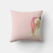 ピンクのヴィンテージのビクトリアンなサンタクロースぼろぼろの色 クッション (裏面)