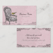 ピンクのヴィンテージのフランスのな椅子 名刺