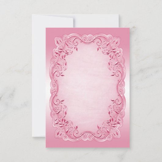 ピンクのヴィンテージのプリンセスはベビーシャワー感謝していしています サンキューカード (裏面)