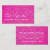 ピンクのヴィンテージの背景の名刺 名刺 (正面/裏面)