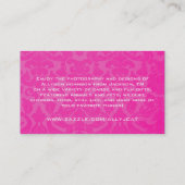 ピンクのヴィンテージの背景の名刺 名刺 (裏面)