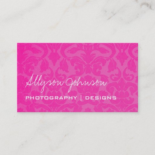 ピンクのヴィンテージの背景の名刺 名刺 (正面)