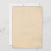 ピンクのヴィンテージの花シックな古いリハーサルディナー 招待状 (裏面)