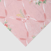 ピンクのヴィンテージの花ピンクのリボントレリス 薄葉紙 (詳細)