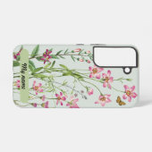 ピンクのヴィンテージの野の花 - カスタマイズ SAMSUNG GALAXYケース (裏面横)
