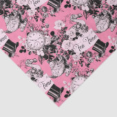 ピンクのヴィンテージアリス茶会 薄葉紙 (詳細)