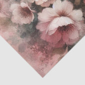 ピンクのヴィンテージインスパイアフローラティッシュペーパー 薄葉紙 (詳細)