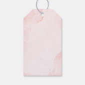 ピンクのヴィンテージエレガント花ありがとう ギフトタグ (裏面)