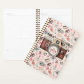 ピンクのヴィンテージカメラ プランナー手帳 (ディスプレー)