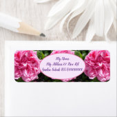 ピンクのヴィンテージキャベツバラ花フローラリターン追加 ラベル (インサイチュ)