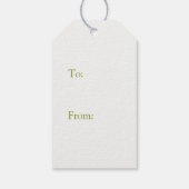 ピンクのヴィンテージクリスマスに白いヤドリギ ギフトタグ (裏面)