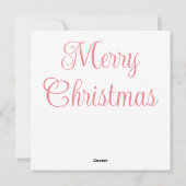 ピンクのヴィンテージサンタのグリーティングカード シーズンカード (裏面)