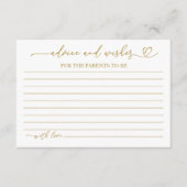 ピンクのヴィンテージトラックとパンプキンの秋のベイビーシャワーアドバイス エンクロージャーカード (正面)