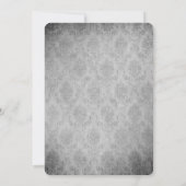 ピンクのヴィンテージバタフライダマスクの結婚式 招待状 (裏面)