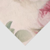 ピンクのヴィンテージバラの切り離しティッシュペーパー 薄葉紙 (詳細)