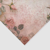 ピンクのヴィンテージバラの切り離しパターン 薄葉紙 (詳細)