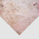 ピンクのヴィンテージバラの切り離しパターン 薄葉紙 (詳細)