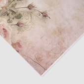 ピンクのヴィンテージバラの切り離しパターン 薄葉紙 (詳細)