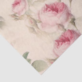ピンクのヴィンテージバラの切り離し 薄葉紙 (詳細)