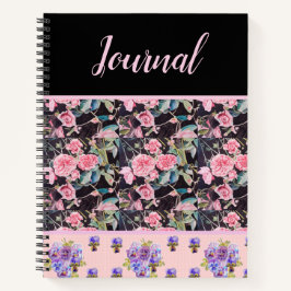 ピンクのヴィンテージバラバラ水の色カスタマイズ ノートブック