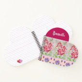 ピンクのヴィンテージバラバラ水の色カスタマイズ ノートブック (内部)