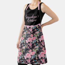 ピンクのヴィンテージバラバラ水彩グランドマ