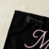 ピンクのヴィンテージバラバラ水彩マムマザーズ ビーチタオル (インサイチュ)