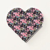 ピンクのヴィンテージバラバラ水彩母誌 ノートブック (裏面)