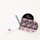 ピンクのヴィンテージバラバラ水彩母誌 ノートブック (内部)