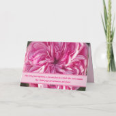 ピンクのヴィンテージバラバラ花誕生日カード カード (裏面)