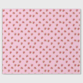 ピンクのヴィンテージバラフローラギフトラップ ラッピングペーパー (フラット)