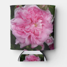 ピンクのヴィンテージバラフローラ花 缶クーラー