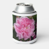 ピンクのヴィンテージバラフローラ花 缶クーラー (缶裏面)