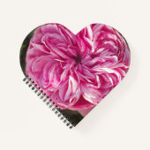 ピンクのヴィンテージバラ花フローラ名女性 ノートブック (正面)