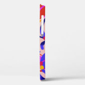 ピンクのヴィンテージパロット：エキゾチックなシームレスイラストレーション Case-Mate iPhoneケース (裏面 / 左)