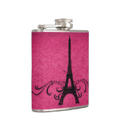 ピンクのヴィンテージフランスの花色 フラスク (右)