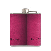 ピンクのヴィンテージフランスの花色 フラスク (裏面)