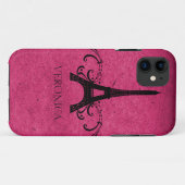 ピンクのヴィンテージフランスの花色 Case-Mate iPhoneケース (裏面(横))