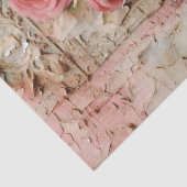 ピンクのヴィンテージフローラグランジ分離 薄葉紙 (詳細)