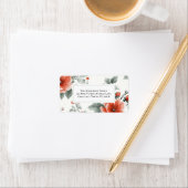 ピンクのヴィンテージフローラ差出人住所ラベル ラベル (インサイチュ)