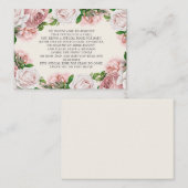 ピンクのヴィンテージフローラ赤ちゃんシャワーブックエンクロージャC エンクロージャーカード (正面/裏面)