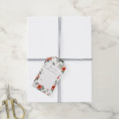 ピンクのヴィンテージフローラ ギフトタグ (より糸付き)