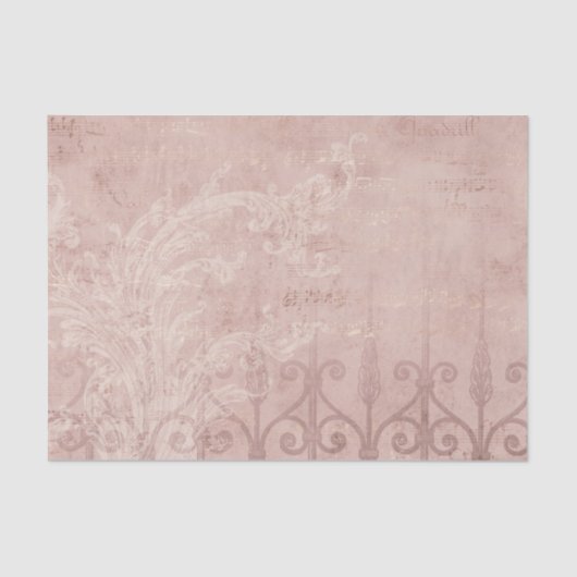 ピンクのヴィンテージ映画 薄葉紙 (正面)