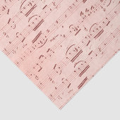 ピンクのヴィンテージ楽譜 薄葉紙 (詳細)