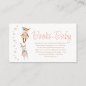 ピンクのヴィンテージ素朴おもちゃ赤ちゃんシャワーが本を持ってくる エンクロージャーカード (正面)