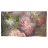 ピンクのヴィンテージ絵を描バライン旧オランダスタイル 枕カバー (正面左)