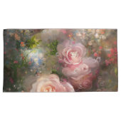 ピンクのヴィンテージ絵を描バライン旧オランダスタイル 枕カバー (正面右)