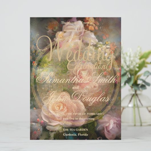 ピンクのヴィンテージ色彩の鮮やかバライン旧金ゴールドスタイル (スタンド正面)